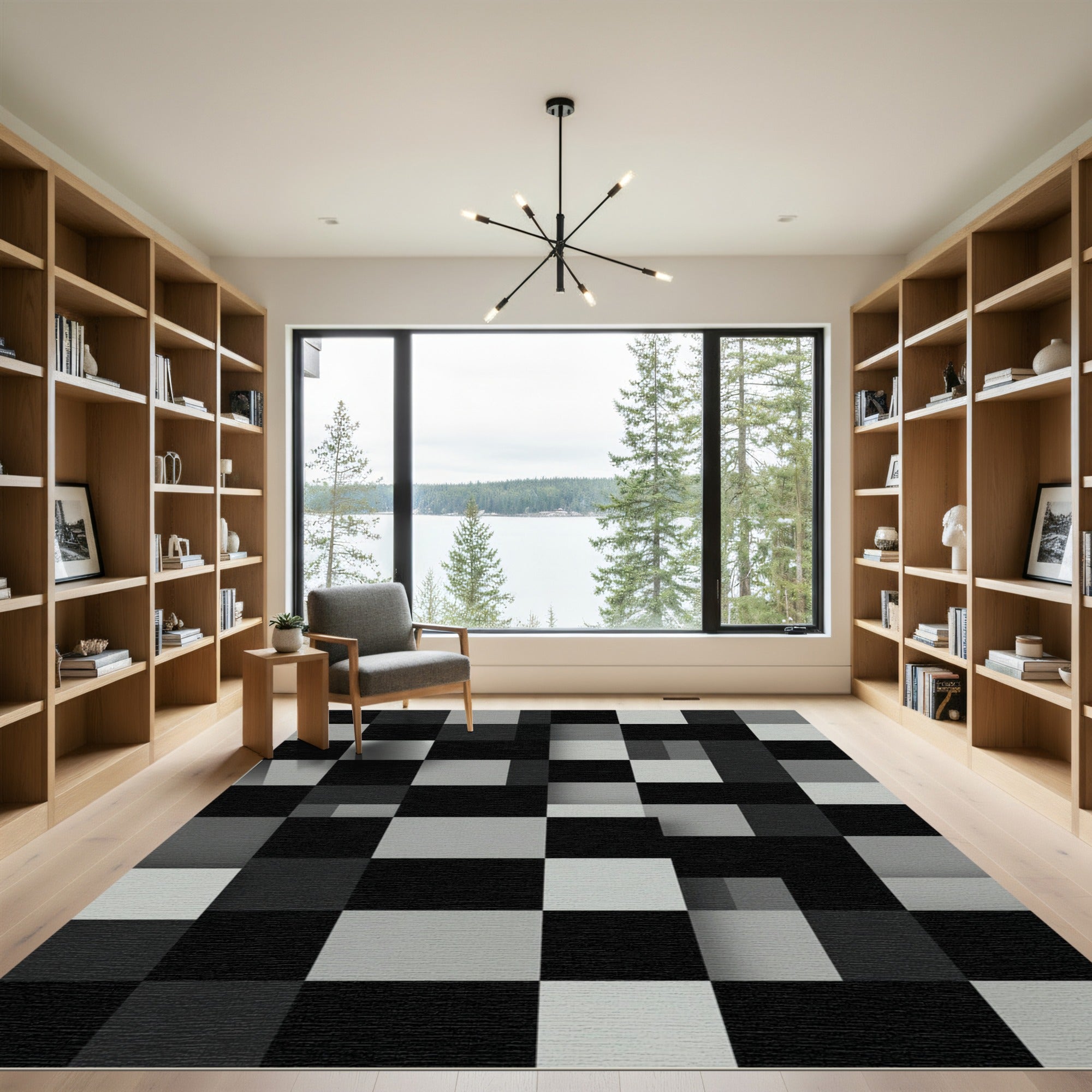 Monochromatic Geometric Squares Rug