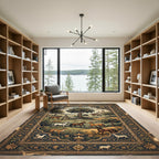 Antique Noble Pastoral Scene Rug