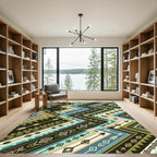 Chevron Arrow Earthy Tone Geometric Rug