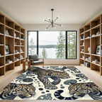 Sophisticated Spotted Leopard Cream Animal Rug