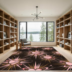 Pink Heart Cosmic Burst Rug