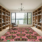 Royal Red Crown Jewel Garland Rug