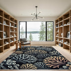 Oceanic Coral Branch Composition Rug
