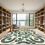 Lucky Horseshoe and Clover Botanical Rug