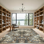 Ornate Acanthus Leaf Scrollwork Rug