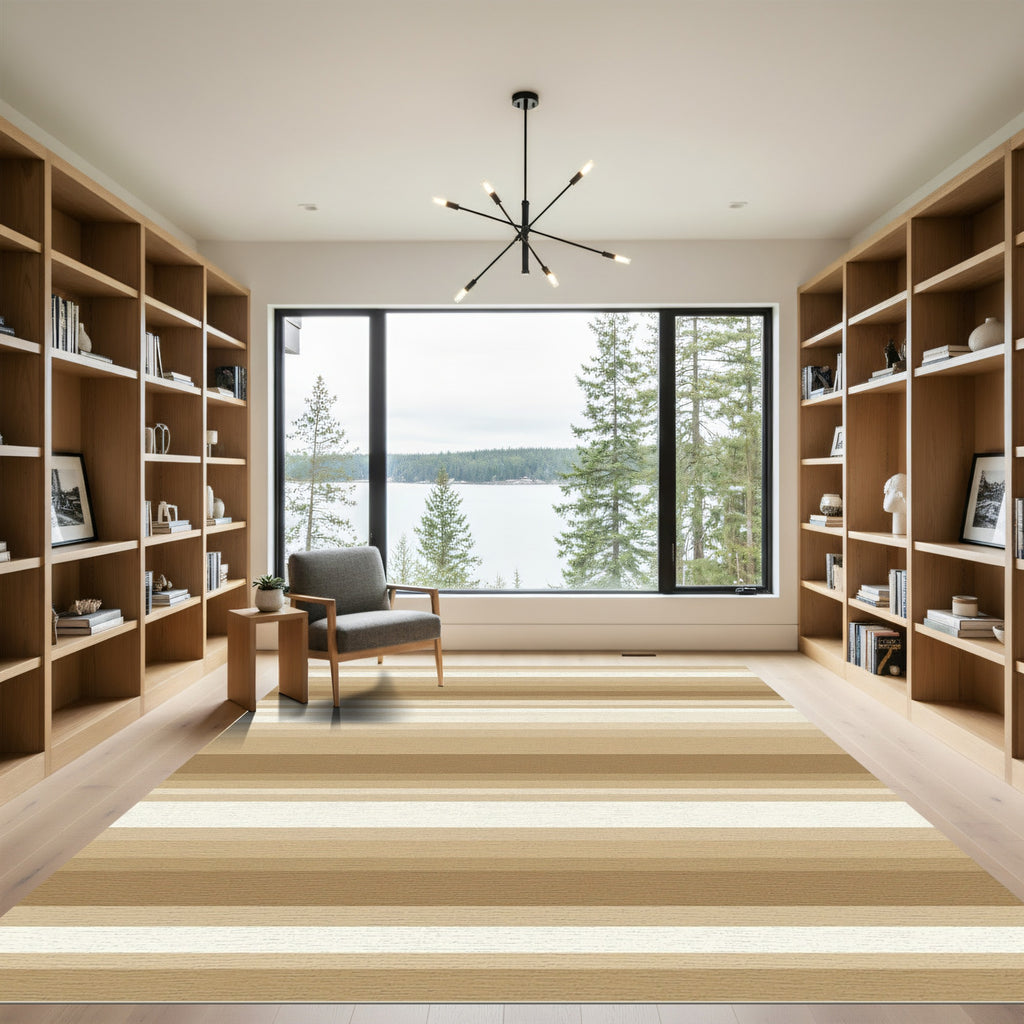 Natural Tones Horizontal Stripe Rug