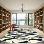 Jumping Black Cats Cloud Montage Rug