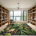Enchanted Forest Leaves and Ferns Rug