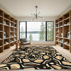Intertwined Brown Python Scale Serpent Rug