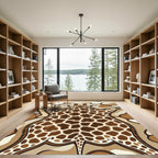 Neutral Giraffe Spot Abstract Rug