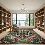 Elegant Ornate Floral Baroque Medallion Rug