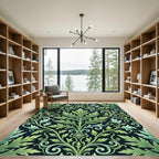 Verdant Green Acanthus Scroll Rug