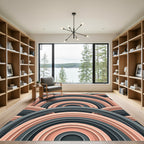 Coral Gray Arch Ripple Rug