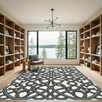 Gray Intertwined Knotwork Classic All Over Rug