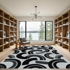 Mid-Century Modern Arc Composition Rug
