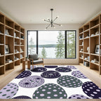 Polka Dot Egg Abstract Dark Rug