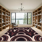 Abstract Earthy Arch Geometric Rug