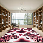 Pink Jaguar Spots Abstract Composition Rug