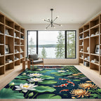 Serene Lotus Pond Koi Zen Rug