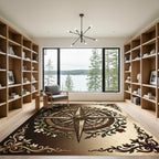 Vintage Floral Compass Medallion Rug
