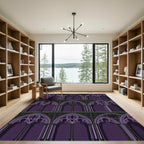 Gothic Purple Cathedral Arch Tile Rug