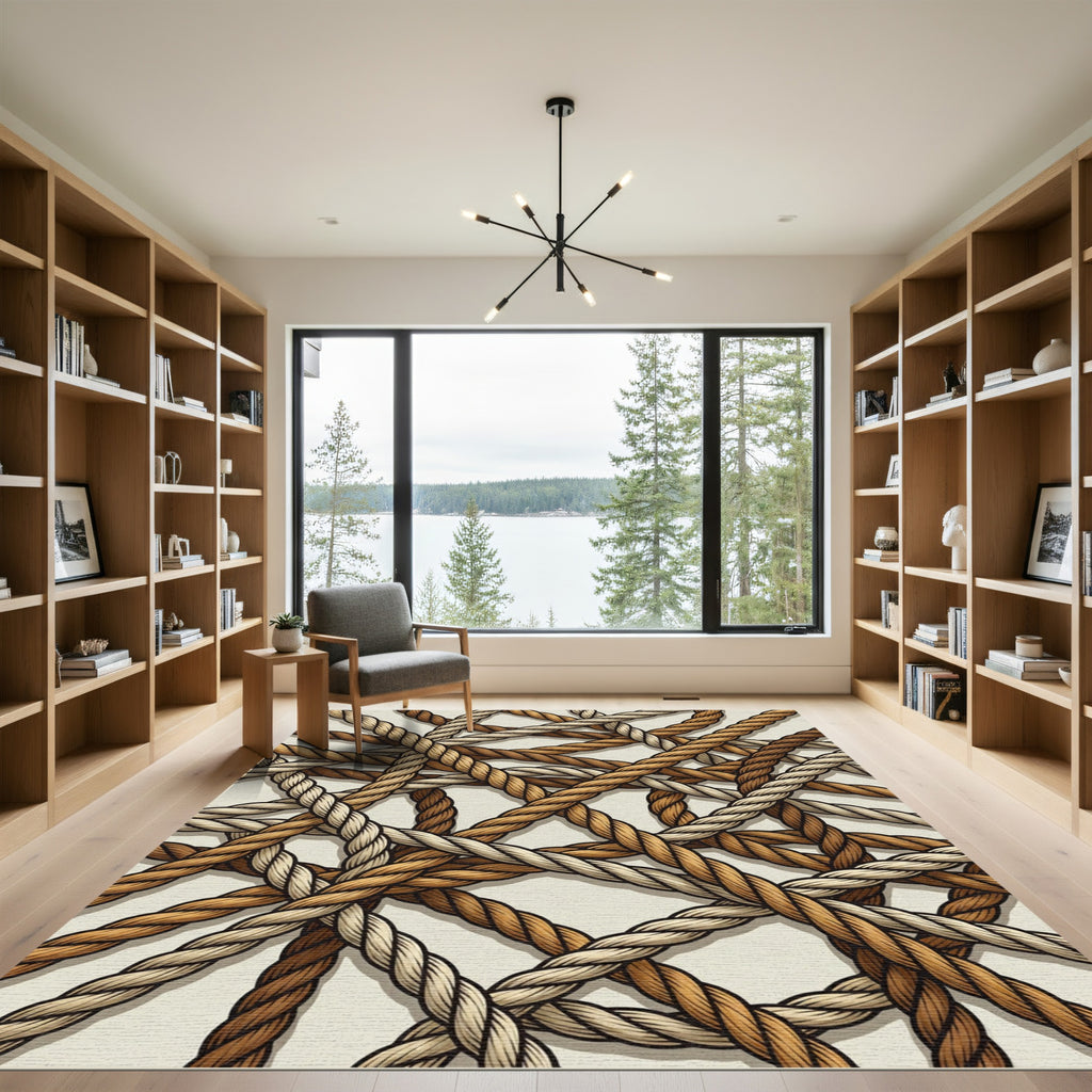 Braided Rope Intertwined Abstract Rug