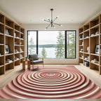 Concentric Shell Ring Ripple Rug