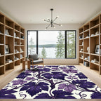 Enchanting Purple Vineyard Grape Leaf Vine Rug