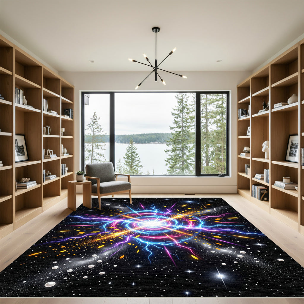 Cosmic Nebula Electric Burst Rug