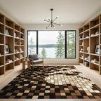 Sepia Tone Pixel mosaic Texture Rug