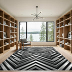 Metallic Chevron Reflection Rug