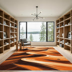 Warm Ochre Desert Dune Horizon Rug