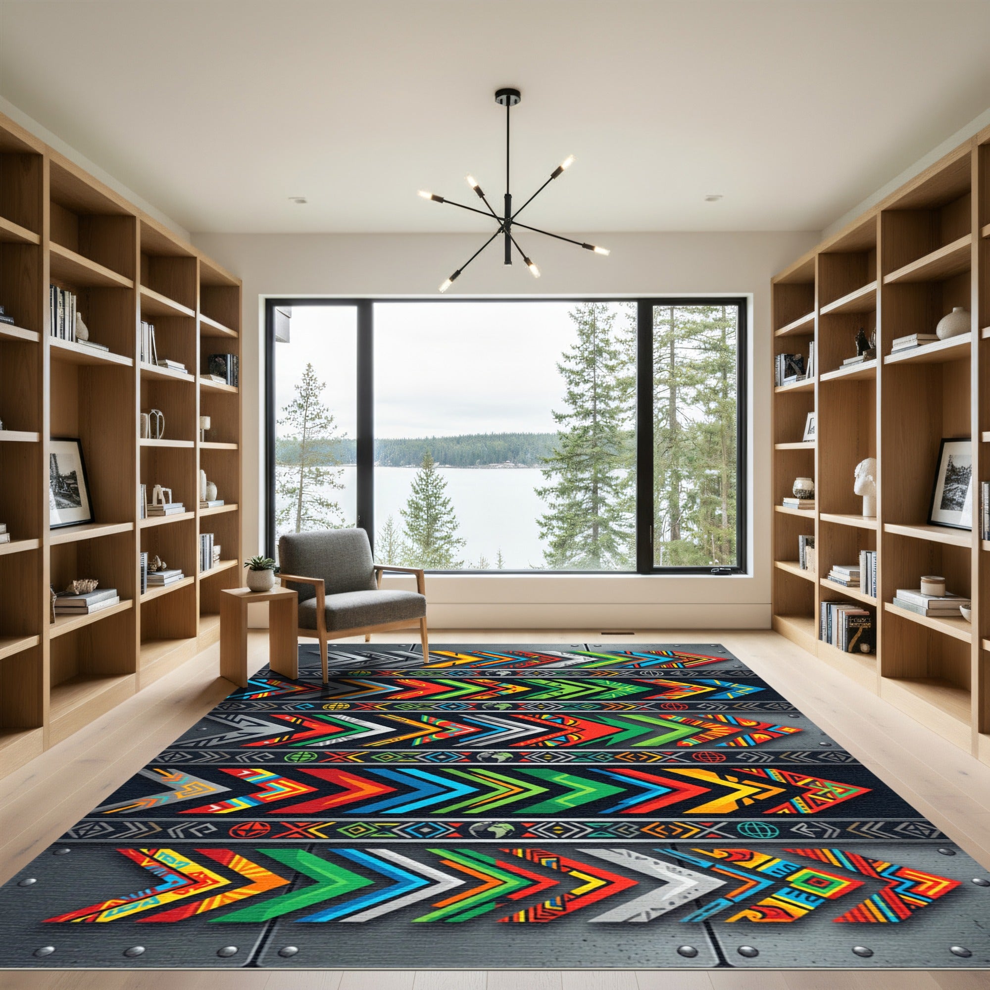 Vibrant Arrow Tribal Geometric Collection Rug