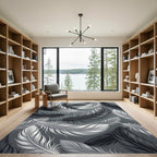 Monochromatic Feather Cascade Rug