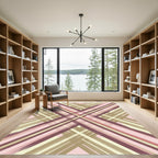 Muted Blush Intersecting Stripe Rug
