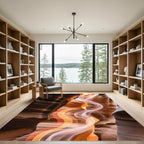 Earthy Canyon Flowing Curves Rug