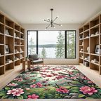Pink Blossom Birds Enchanted Garden Rug