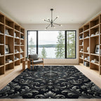 Regal Silver Crown Scrollwork Rug