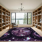 Celestial Galaxy Goddess Face Cosmic Rug