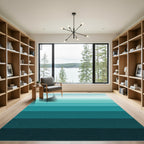 Oceanic Gradient Horizontal Stripe Rug