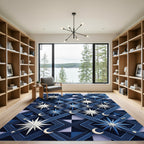 Celestial Blue Nova Moon Blanket Rug
