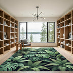 Emerald Jungle Botanical Composition Rug