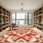 Terracotta Ikat Starburst Geometric Rug