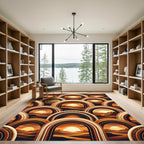 Arched Desert Sunset Organic Stacked Rug