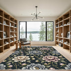 Vintage Cream Blush Peony Botanical Rug