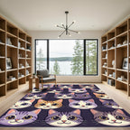 Whimsical Cute Cat Face Repeat Rug