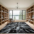 Shattered Ice Crystal Burst Rug