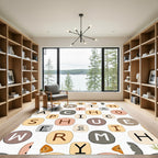 Alphabet Stone Pastel Pattern Rug