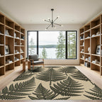 Natural Emerald Fern Botanical Rug