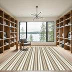 Classic Neutral Stripe Arrangement Rug